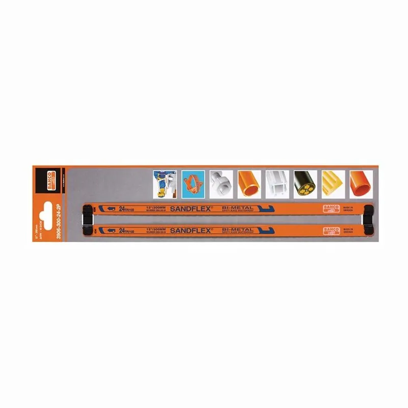 Letzte Chance BAHCO 2x Metallsägeblatt Sandflex Länge 300 mm 24 Zähne - 3906-300-24-2P