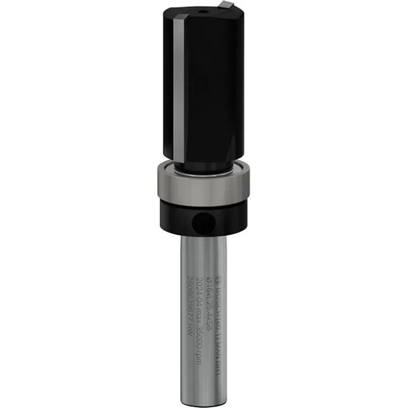 Echt Bosch PRO Bündigfräser mit obenliegendem Führungskugellager Ø 16 x L 25,4 Schaft 8 mm - 2608629677