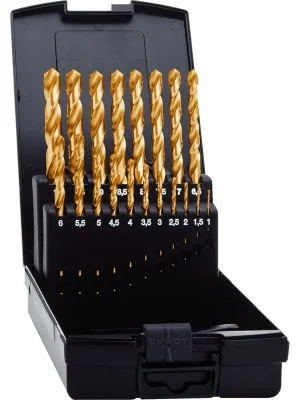 Echt EXACT Spiralbohrer-Set Ø 1-10 mm, HSS-TiN, 19-tlg., DIN338