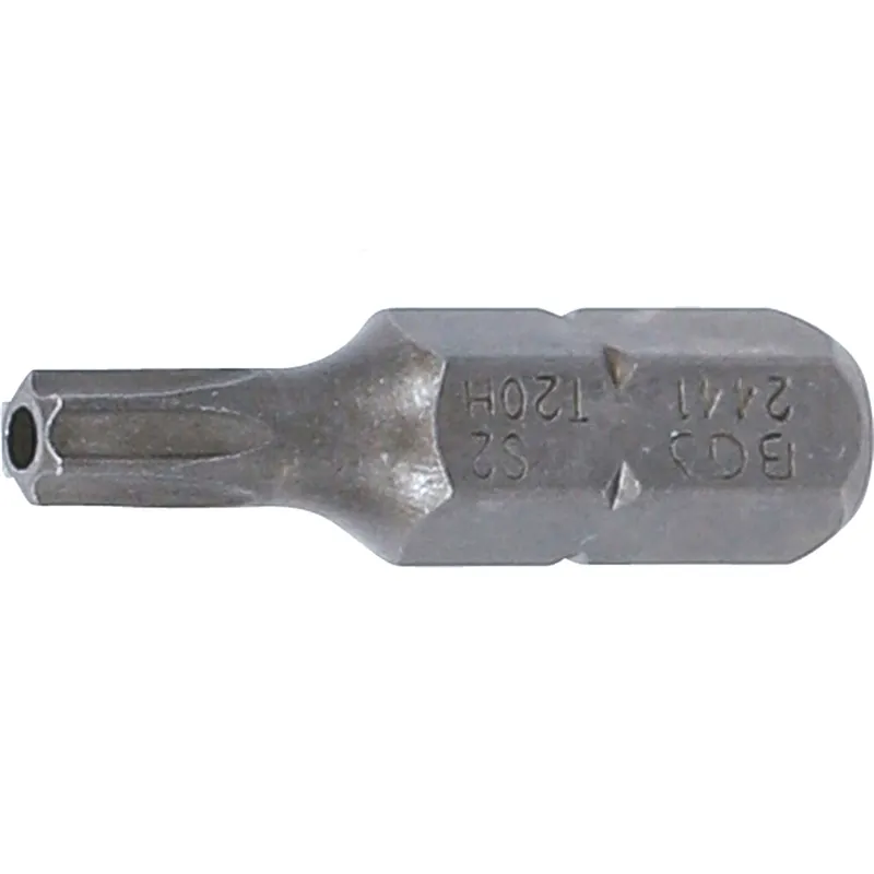 BGS Bit Länge 25 mm Antrieb Außensechskant 6,3 mm (1/4") T-Profil (für Torx) mit Bohrung T20 - 2441 Aktuell