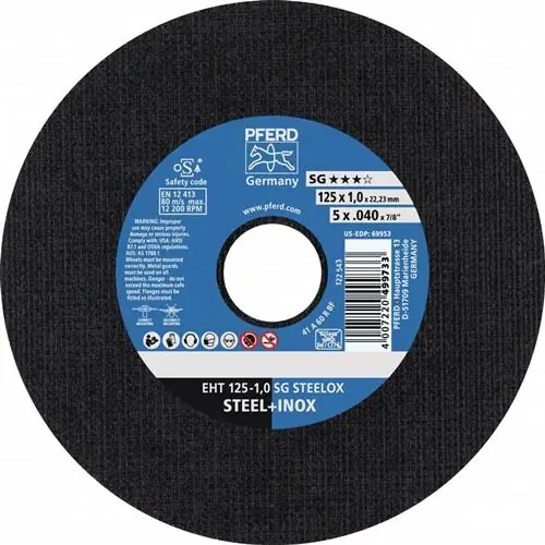 PFERD Trennscheibe SG STEELOX Ø 125 x 1 mm gerade - 61341112 Schneller Versand
