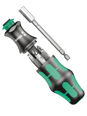 Echt Wera Teleskop-Bithalter Kraftform Kompakt 28 SB mit 6 Bits - 073240
