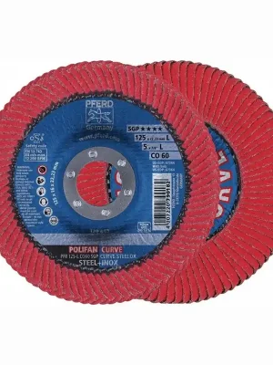 PFERD Fächerscheibe POLIFAN CO SGP CURVE STEELOX Ø 125 mm Körnung 60 konisch M - 67689056 Sale