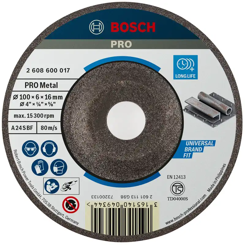 Bosch PRO Metal Schleifscheibe 100 x 6 x 16 mm - 2608600017 Must-Have