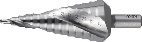 Angebot RUKO Stufenbohrer HSSE-Co 5 spiralgenutet mit Kreuzanschliff Ø 4 - 30 mm - 101052E/RUKO