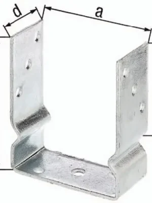 Wochenendangebot GAH Alberts U-Pfostenträger ETA-10/0210 71x150x100x60mm TZN z.Aufschr - 217600