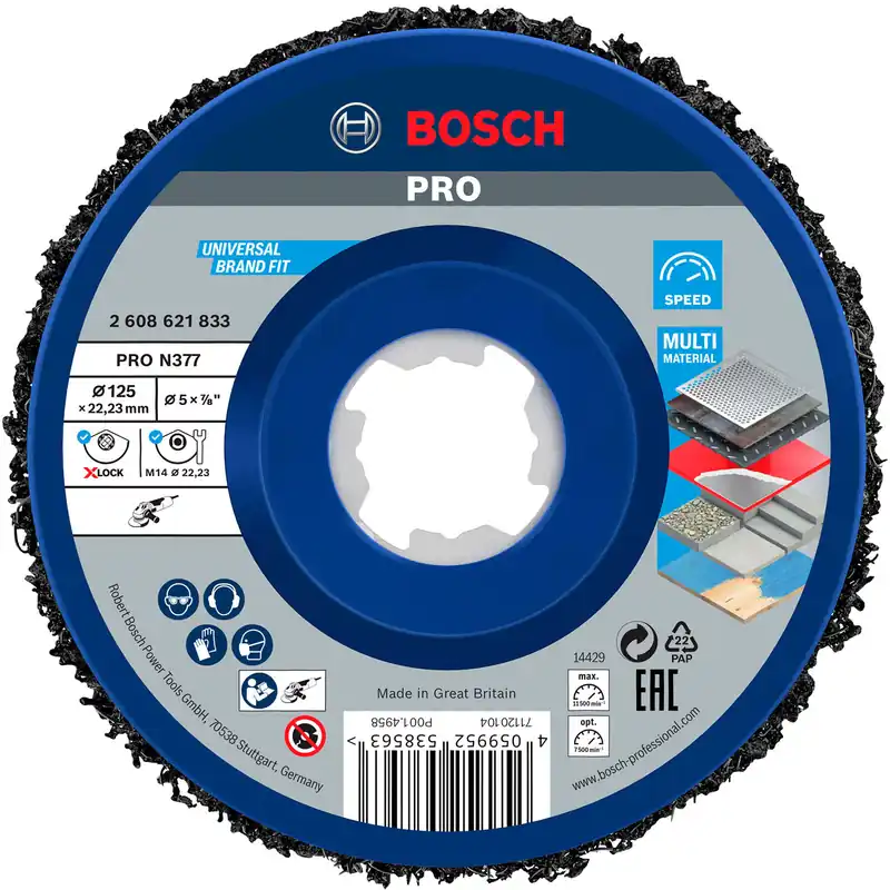 Kracherpreis Bosch PRO N377 Multi Material Reinigungsscheibe 125 mm 22,23 mm - 2608621833