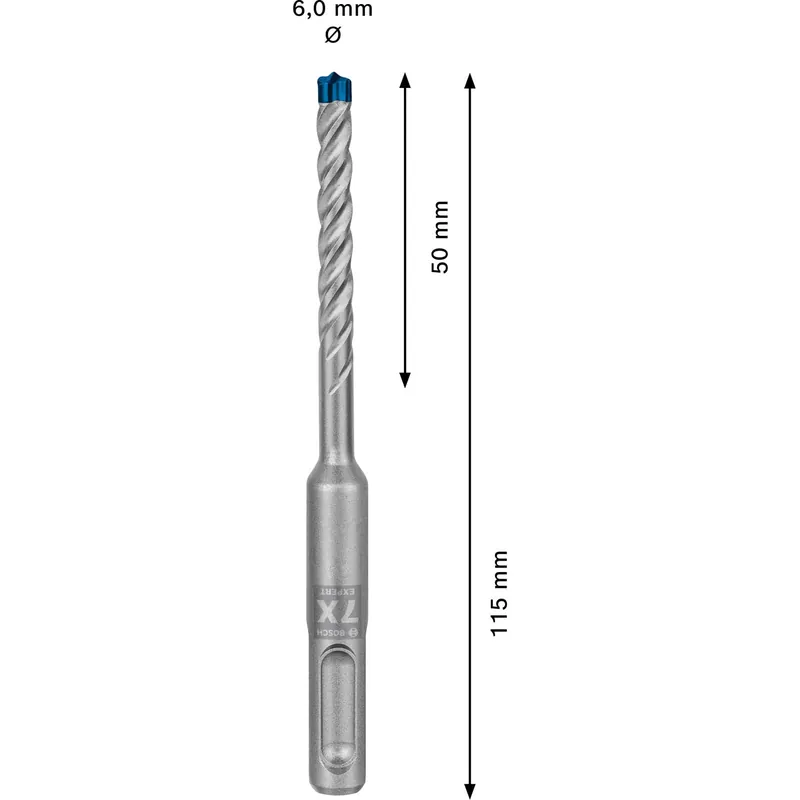 Must-Have Bosch 10x Expert SDS plus-7X Hammerbohrer 6 x 50 x 115 mm - 2608900159