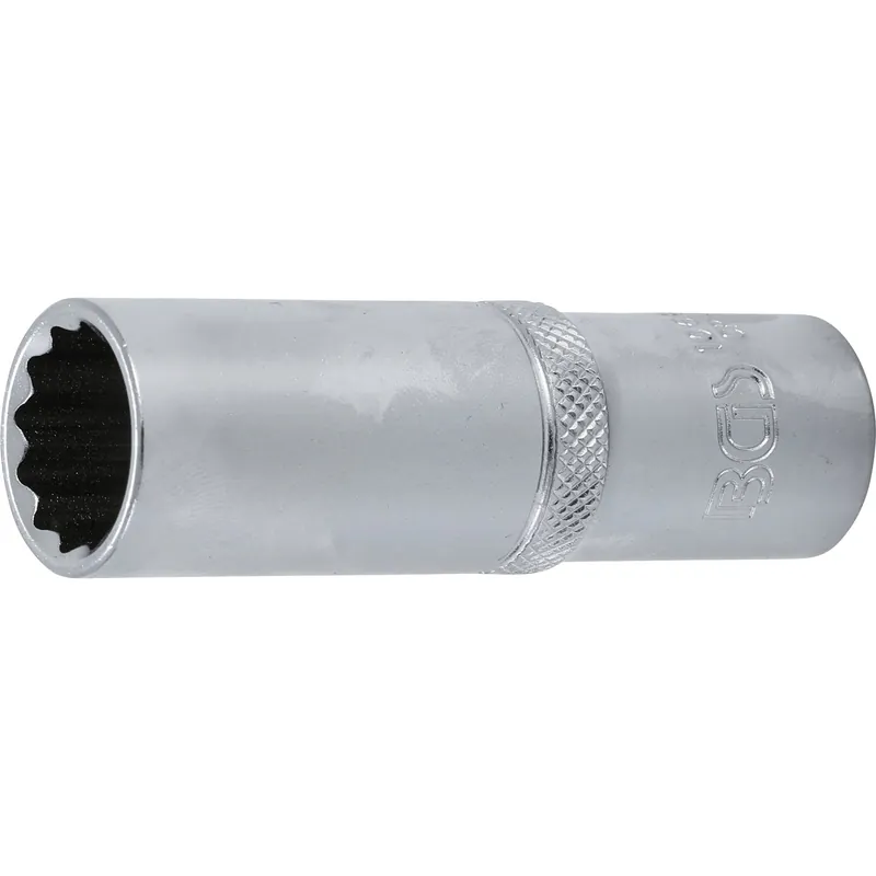 BGS Steckschlüssel-Einsatz Zwölfkant tief Antrieb Innenvierkant 12,5 mm (1/2") SW 17 mm - 10684 Markenware