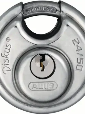 Abverkauf ABUS Zylindervorhangschloss 24IB/50 Schlosskörper-B.51mm VA versch.-schl. - 20317