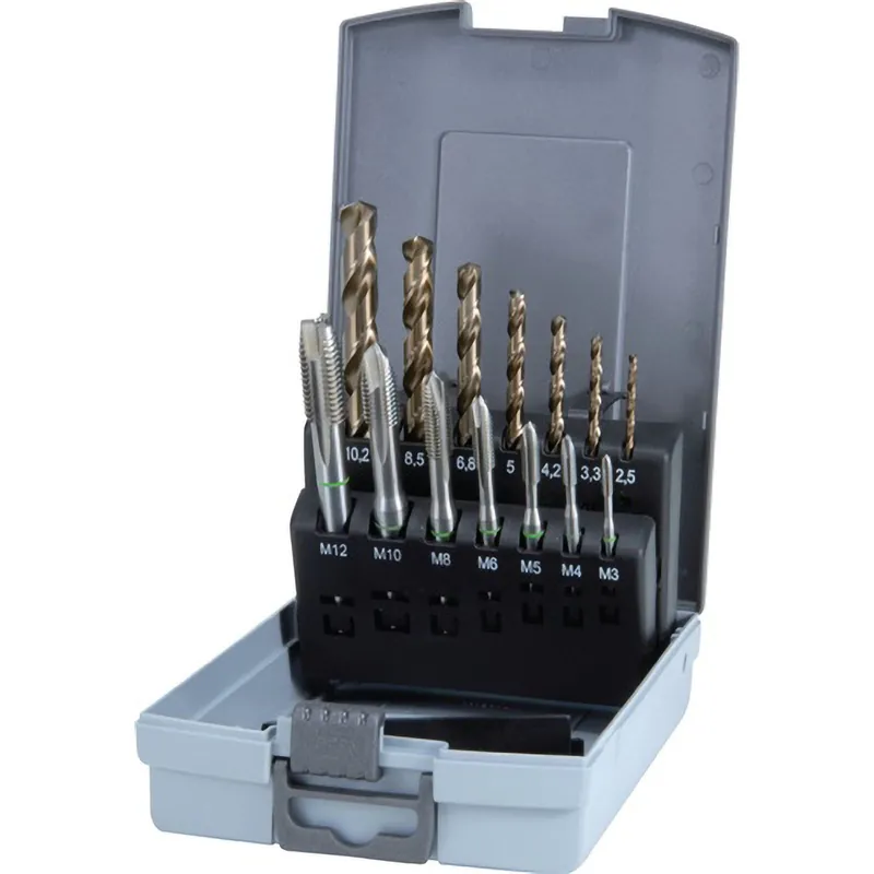 Neue Kollektion RUKO Maschinengewindebohrer-Satz 14tlg. Form B HSSE-Co 5 in Kunststoffkassette - 245051RO
