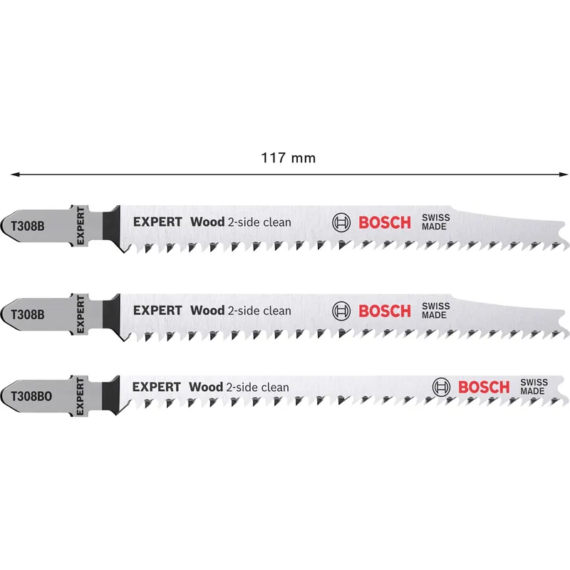 Top-Angebot Bosch Expert Wood 2-side clean Stichsägeblatt-Set 3tlg. T308B/BO - 2608900559