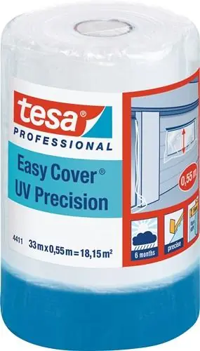 Tesa Folienband Easy Cover 4411 UV Precisión Länge 33 m Breite 550 mm - 04411-00002-00 Zertifiziert