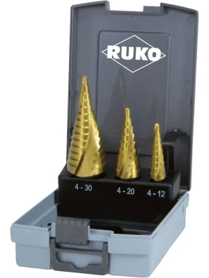 RUKO Stufenbohrersatz HSSTiN Terrax Gerade Nut in Rose Box - A101126TRO Kostenloser Rückversand