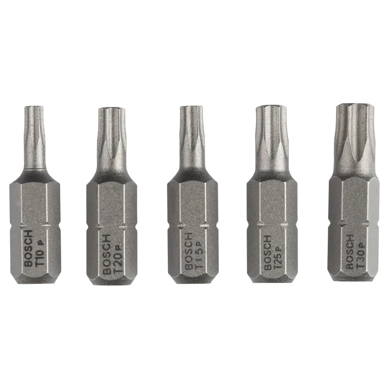 Bosch Schrauberbit-Set Extra-Hart (Torx), 5tlg. T10, T15, T20, T25, T30, 25 mm -2607001768 Saisonangebot