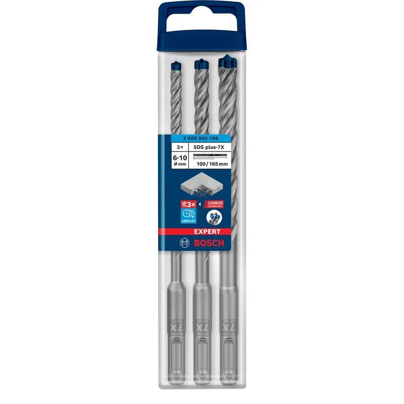Bosch Expert SDS plus-7X Hammerbohrer-Set 6/8/10 mm 3tlg. - 2608900196 Sofort Bestellen