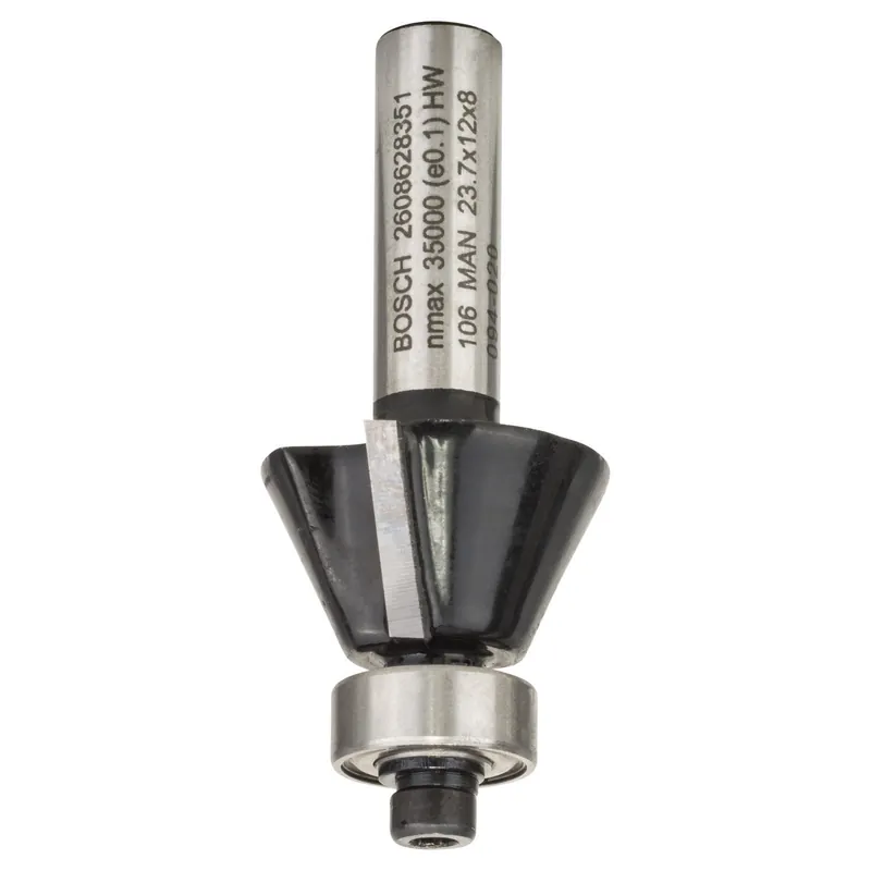 Bosch Fase-/Bündigfräser 8 mm D1 23,7 mm B 5,5 mm L 11,7 mm G 54 mm 25° - 2608628351 Günstig