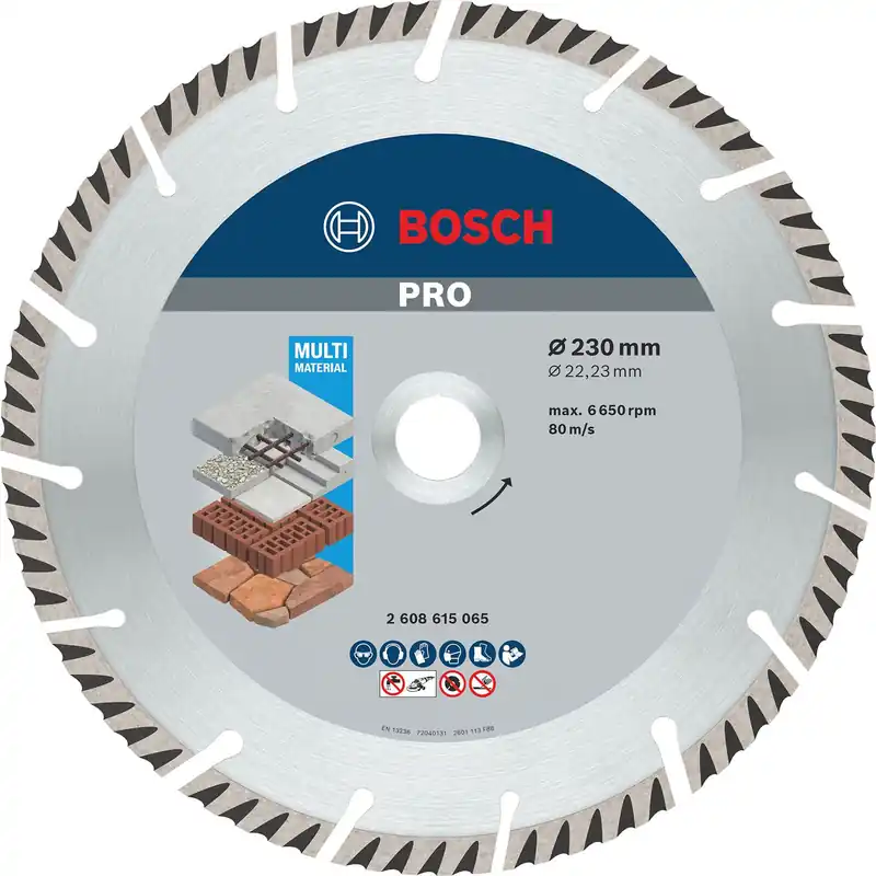 Finale Aktion Bosch PRO Multi Material Diamanttrennscheibe 230 x 22,23 mm - 2608615065