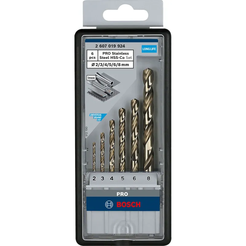 Bosch PRO Stainless Steel HSS-Co Spiralbohrer-Set 6-tlg. - 2607019924 Nur Für Kurze Zeit