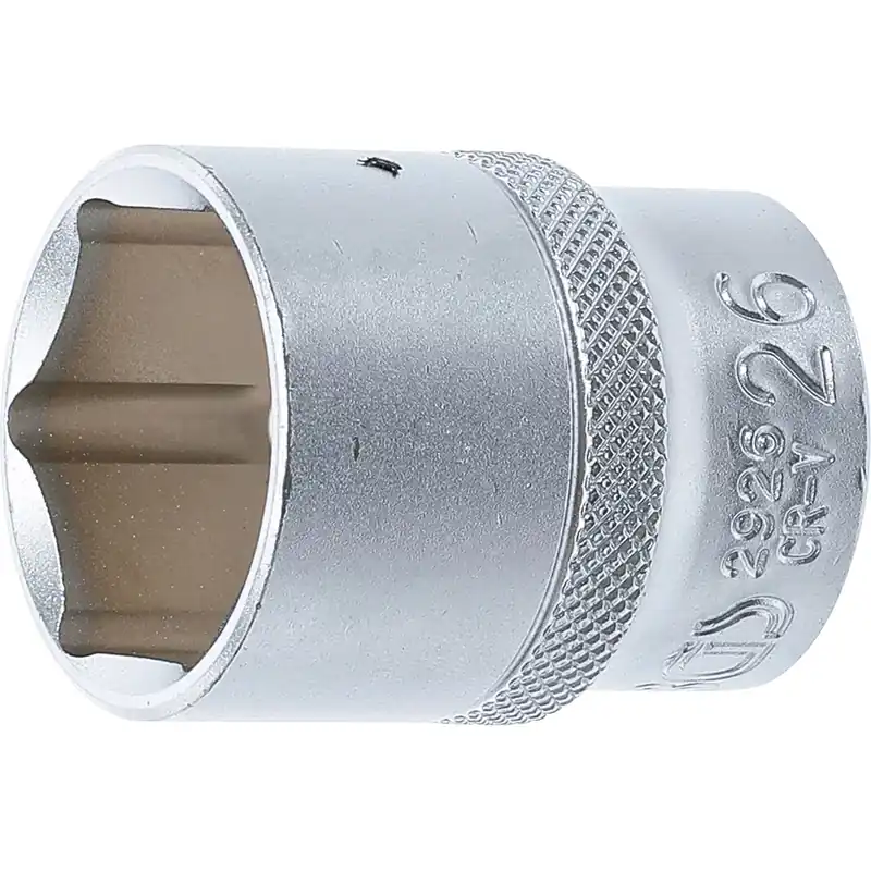 BGS Steckschlüssel-Einsatz Sechskant Antrieb Innenvierkant 12,5 mm (1/2") SW 26 mm - 2926 Sonderaktion