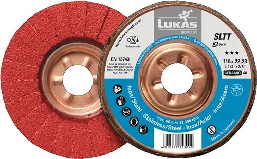 LUKAS Fächerscheibe SLTT Ceramic Ø 125 mm Körnung 40 flach - A27201250400050A Highlight