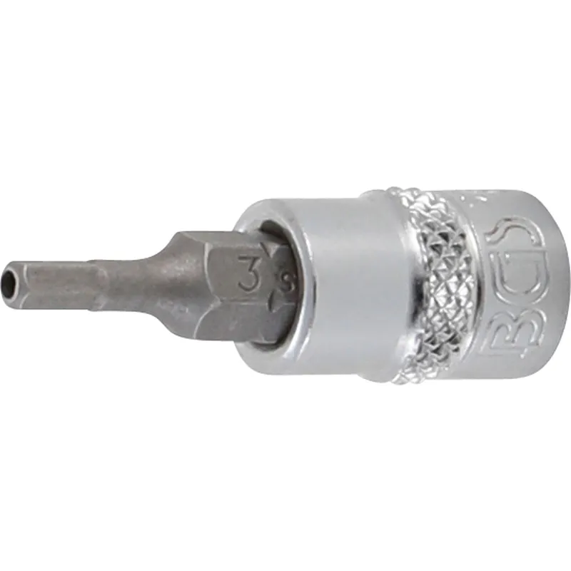 BGS Bit-Einsatz Antrieb Innenvierkant 6,3 mm (1/4") Innensechskant mit Bohrung 3 mm - 5156-3 Schnäppchen
