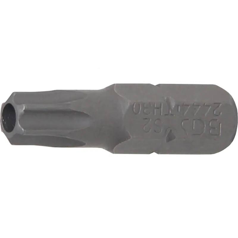 Nur Heute BGS Bit Antrieb Außensechskant 6,3 mm (1/4") T-Profil (für Torx) mit Bohrung T30 - 2444