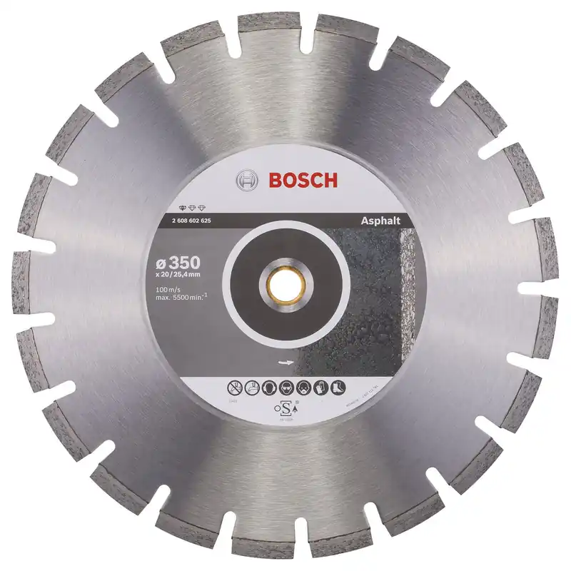 Highlight Bosch Diamanttrennscheibe Standard for Asphalt, 350 x 20/25,40 x 3,2 x 8 mm -2608602625
