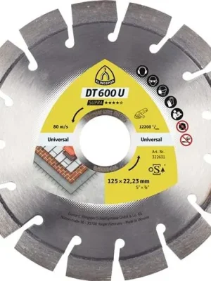 KLINGSPOR Diamanttrennscheibe DT 600 U Supra D.350mm Bohr.20mm 10mm 24mm - 325194 Sonderangebot