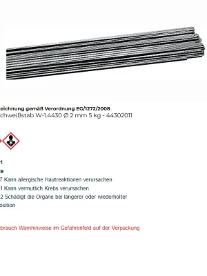 Schnäppchen TIG-Schweißstab W-1.4430 Ø 2 mm - 44302011