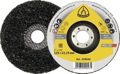 Letzte Chance KLINGSPOR Grobreinigungsscheibe NCD 200 Ø125xmm - 259044