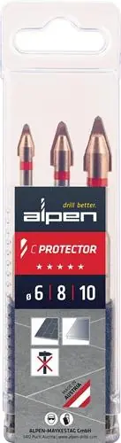 Mega-Angebot Fliesenbohrersatz C PROTECTOR 3-tlg.D.6/8/10mm ALPEN