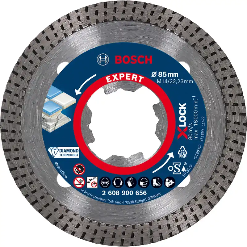 Bosch Expert HardCeramic X-LOCK Diamanttrennscheiben 85 x 22,23 x 1,6 x 7 mm - 2608900656 Versand Am Gleichen Tag