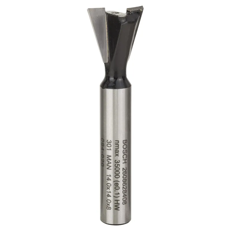 Preisknaller Bosch Zinkenfräser, 8 mm, D1 14,3 mm, L 12,7 mm, G 48 mm, 14° - 2608628408