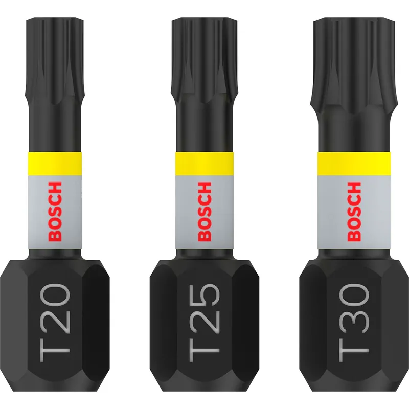 Bosch PRO Torx Impact Bit T20; T25; T30 25 mm 3-tlg. - 2608522479 Schneller Versand