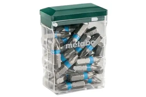 Bitsortiment Gr.PZ2 L.25mm S2-Stahl farbcodiert in Box 25 St. Metabo Markenware