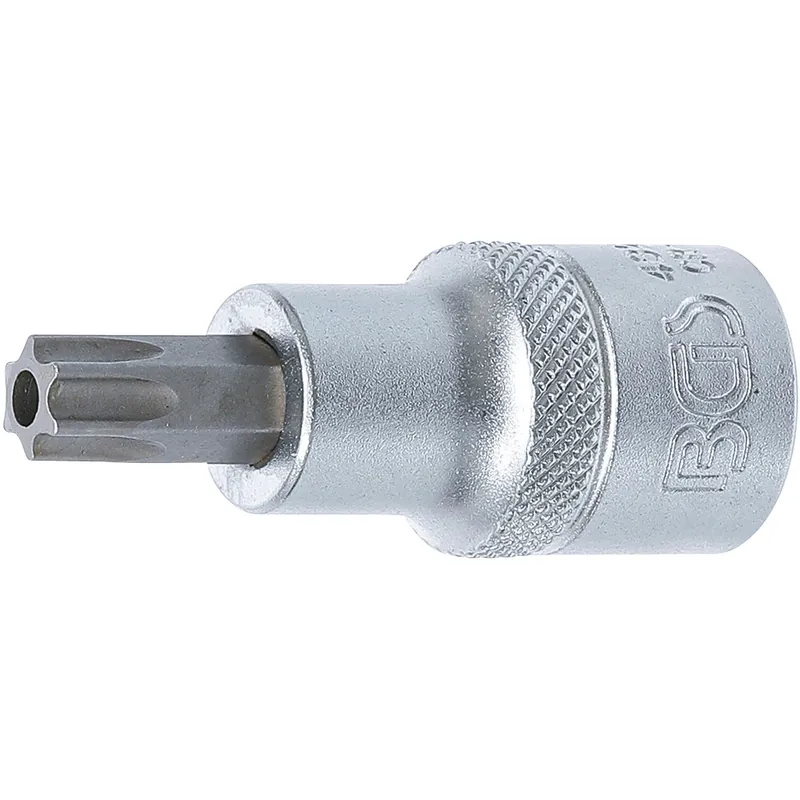 BGS Bit-Einsatz Antrieb Innenvierkant 12,5 mm (1/2") T-Profil (für Torx) mit Bohrung T50 - 4328 Sichere Zahlung