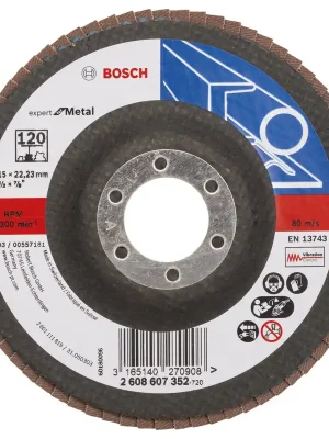 Top-Seller Bosch Fächerschleifscheibe Expert for Metal 115 22,23 120 gerade Glasgewebeteller - 2608607352