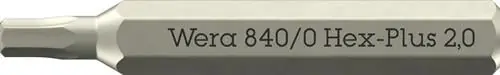 Bit 840/0 Micro 2mm L.30mm WERA Geprüft