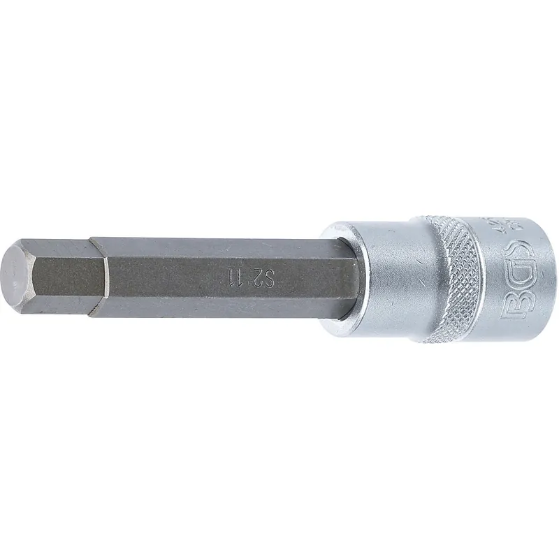 Schneller Versand BGS Bit-Einsatz Länge 100 mm Antrieb Innenvierkant 12,5 mm (1/2") Innensechskant 11 mm - 4266