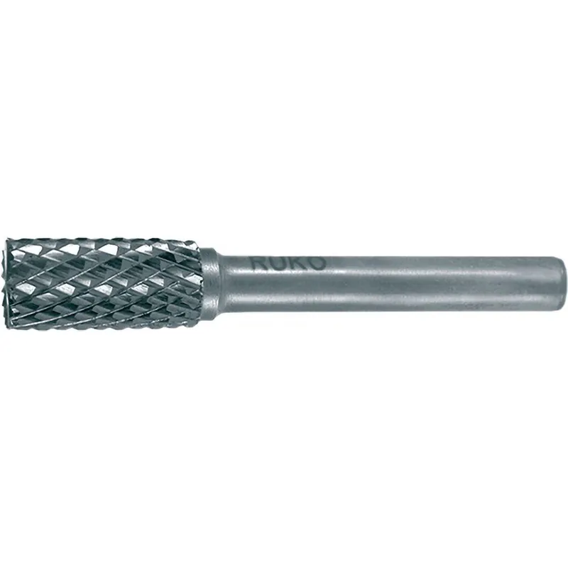 RUKO Hartmetall-Frässtift ZYAS Ø 3 mm Kopflänge 14 mm Schaft-Ø 3 mm blank Verzahnung KVZ 4 mit Stirn - 116047 Highlight