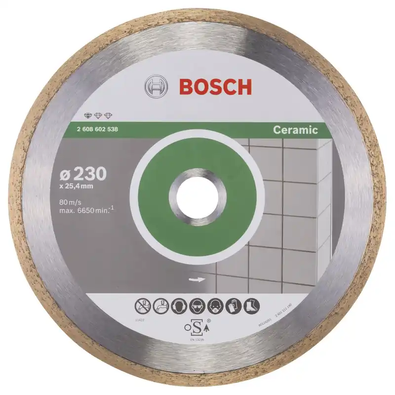 Bosch Diamanttrennscheibe Standard for Ceramic, 230 x 25,40 x 1,6 x 7 mm -2608602538 Sichere Zahlung