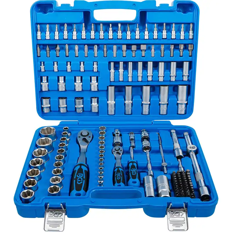 Heißes Angebot BGS Steckschlüssel-Satz Wellenprofil Antrieb 6,3 mm (1/4") / 12,5 mm (1/2") 150tlg. - 74518