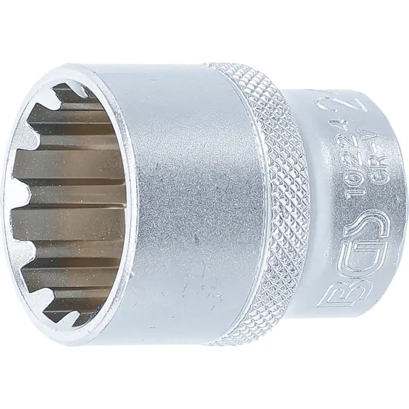 BGS Steckschlüssel-Einsatz Gear Lock Antrieb Innenvierkant 12,5 mm (1/2") SW 24 mm - 10224 Top-Seller