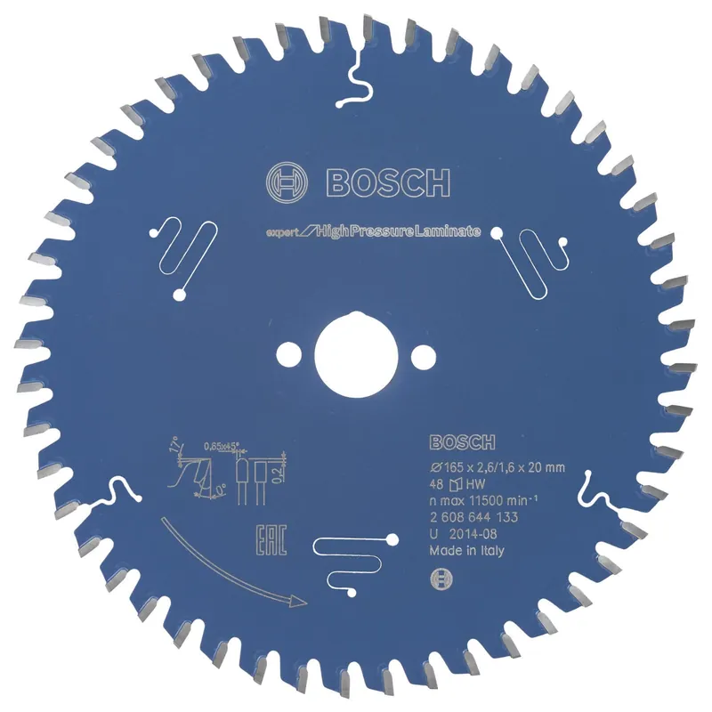 Bosch Kreissägeblatt Expert for High Pressure Laminate für Handkreissägen 165 x 20 x 2,6 mm 48 - 2608644133 Rabatt