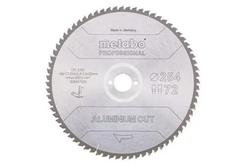 Knallerangebot Kreissägeblatt aluminium cut professional D254x2,4/2,0xB30mm Z.72 FZ/TZ 5Gr. neg