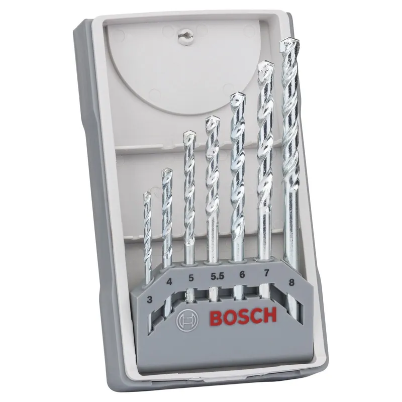 Solange Der Vorrat Reicht Bosch Steinbohrer-Set CYL-1, 7tlg., 3, 4, 5, 5,5, 6, 7, 8 mm -2607017035