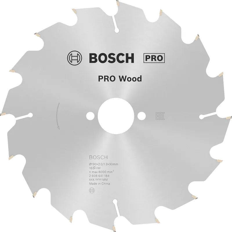 Must-Have Bosch PRO Wood Kreissägeblatt 190 x 2 x 30 mm - 2608641184