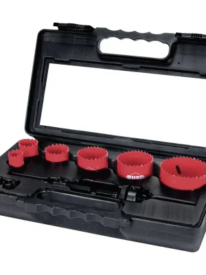 Neue Kollektion TERRAX by RUKO Bimetall-Lochsägensatz HSS in Kunststoffkoffer 8 tlg. - A106340