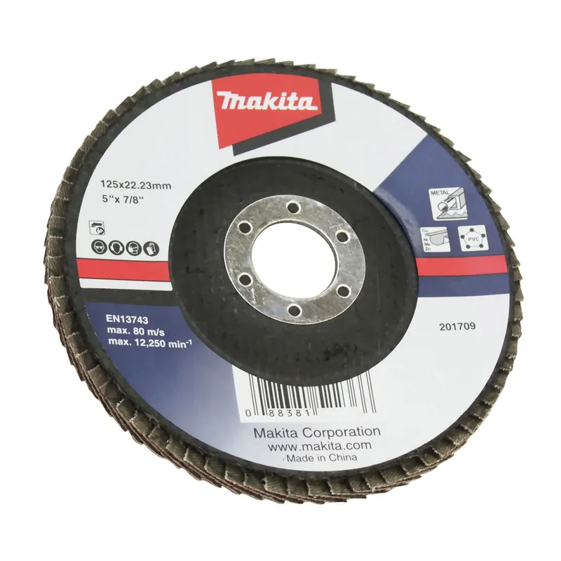 Makita Fächerschleifscheibe 125 mm A40 - D-63476 Kostenloser Versand